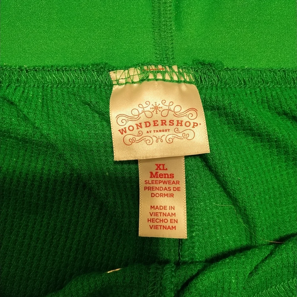 Men's Green Christmas Pajama Set with Tree Print